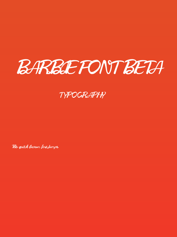 Barbie Font Beta Poster