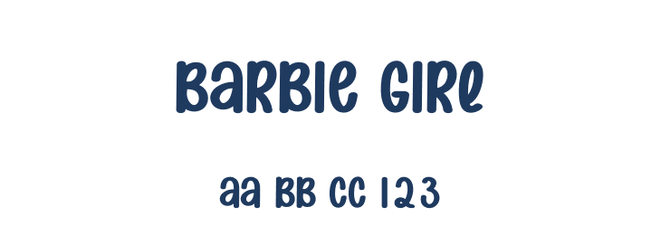 Barbie Girl Font Preview