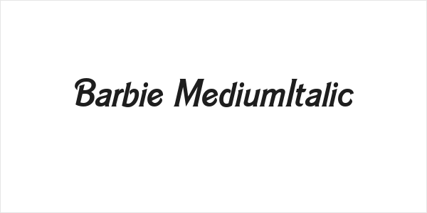 Barbie MediumItalic Logo