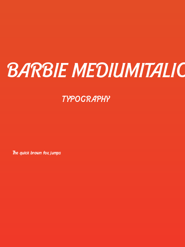 Barbie MediumItalic Poster
