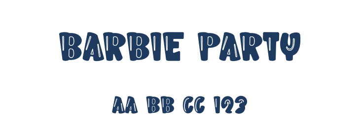 Barbie Party Font Preview