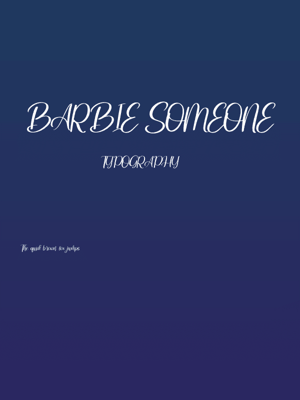 Barbie SomeOne Poster