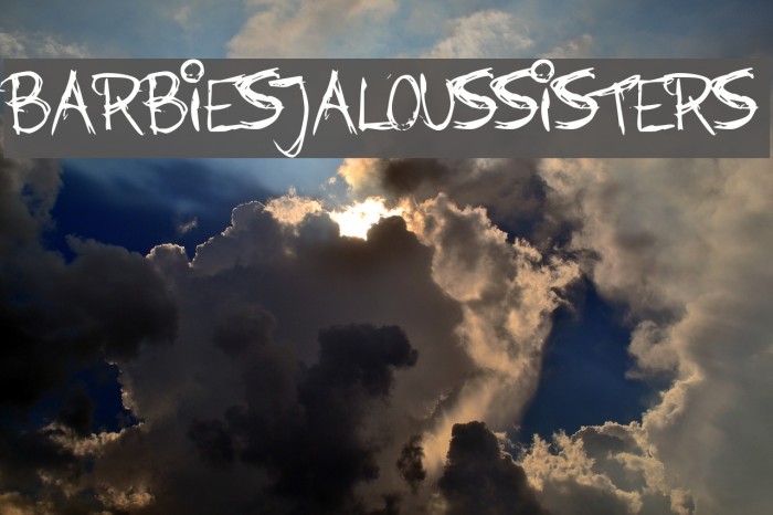 BarbiesJalousSisters Font examples