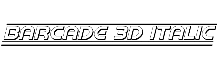 Barcade 3D Italic لخطوط تنزيل