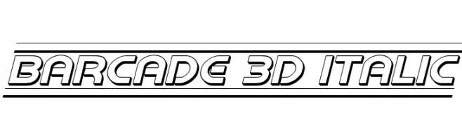 Barcade 3D Italic  تنزيل الخطوط