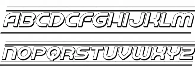 Barcade 3D Italic फ़ॉन्ट अपरकेस