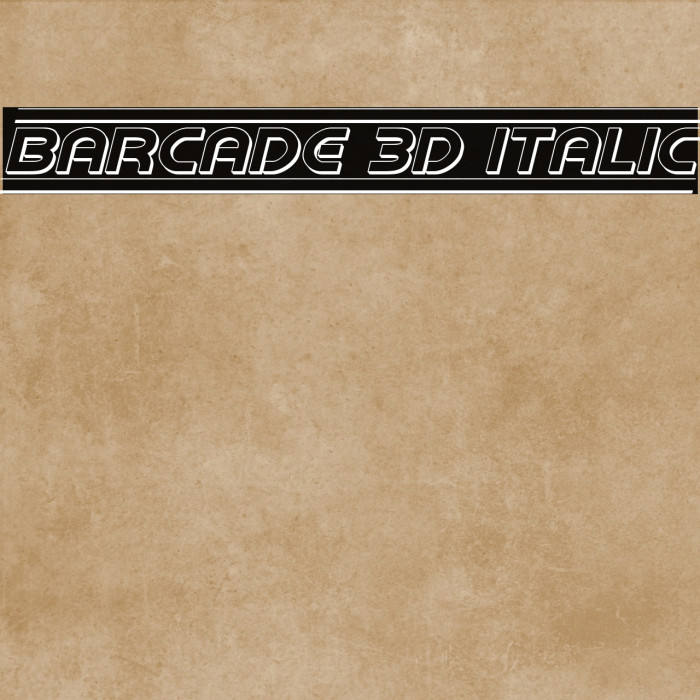 Barcade 3D Italic Font examples