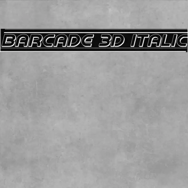 Barcade 3D Italic خط examples
