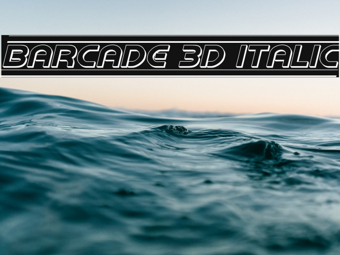 Barcade 3D Italic Font examples