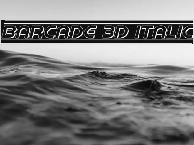 Barcade 3D Italic خط examples