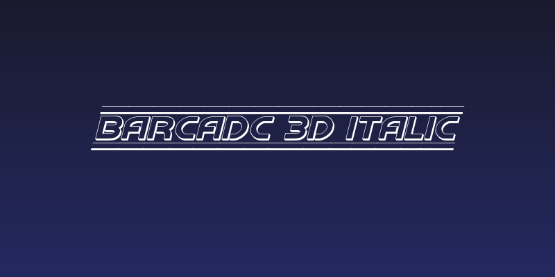 Barcade 3D Italic Social Header