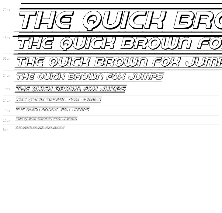 Barcade 3D Italic Waterfall