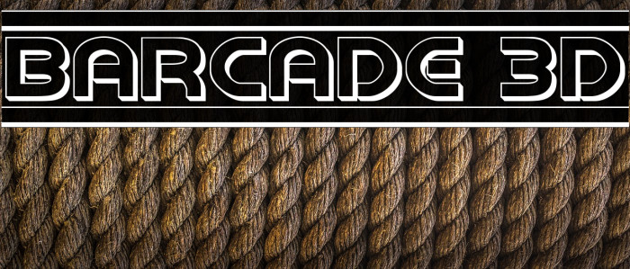 Barcade 3D Font examples