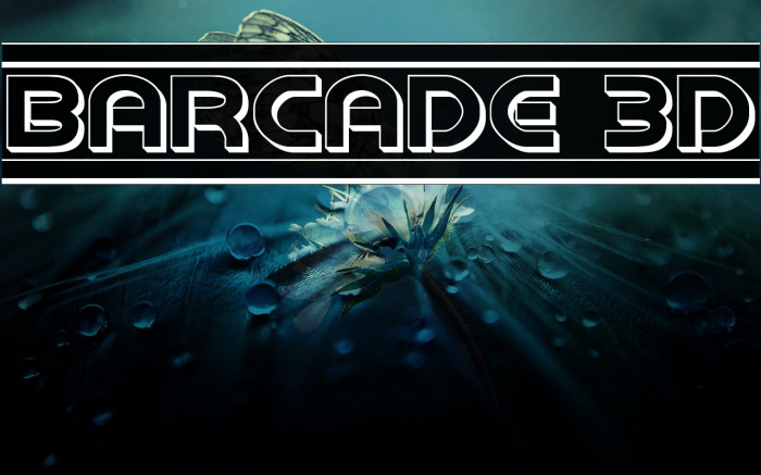 Barcade 3D Font examples