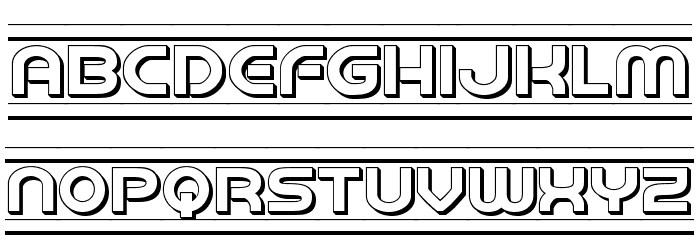 Barcade 3D Font LOWERCASE