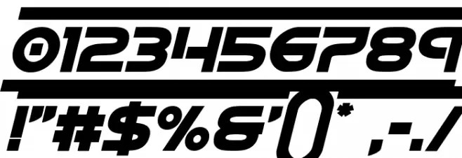 Barcade Bold Italic Font OTHER CHARS