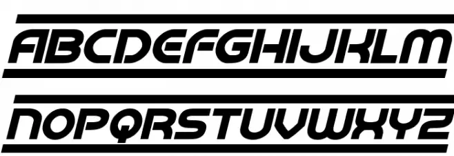 Barcade Bold Italic Caratteri MAIUSCOLE