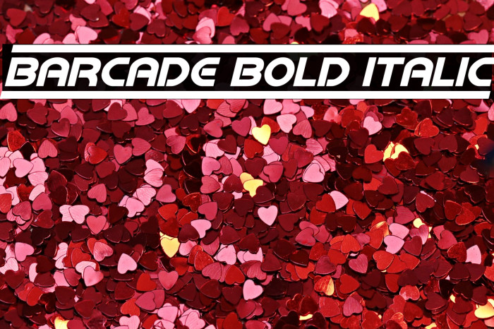 Barcade Bold Italic لخطوط تنزيل examples