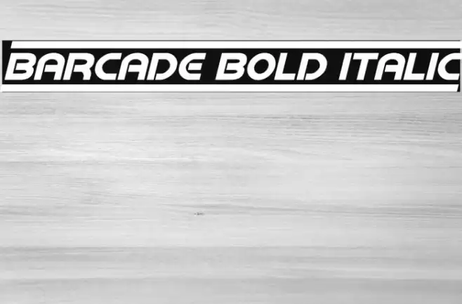 Barcade Bold Italic Font examples