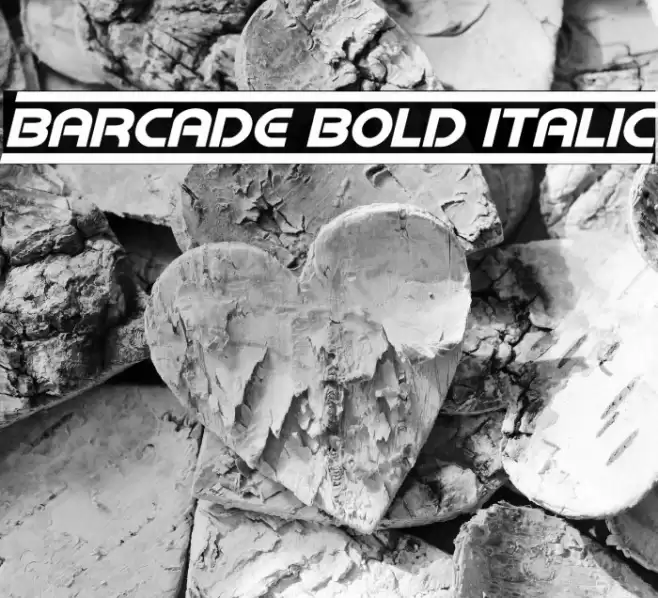 Barcade Bold Italic Font examples