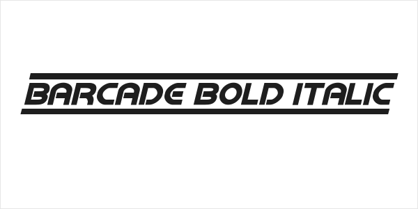 Barcade Bold Italic Logo
