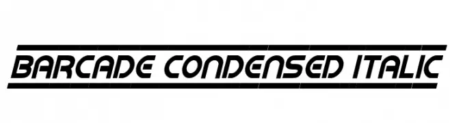 Barcade Condensed Italic  Frei Schriftart Herunterladen