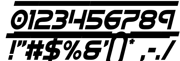 Barcade Condensed Italic Font OTHER CHARS