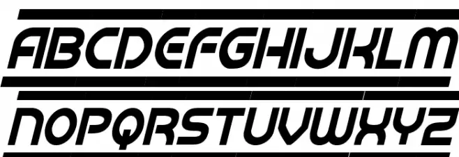 Barcade Condensed Italic Schriftart Groß