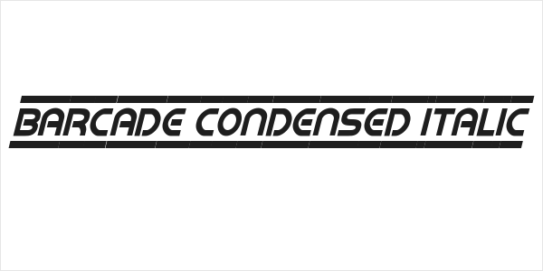 Barcade Condensed Italic Logo