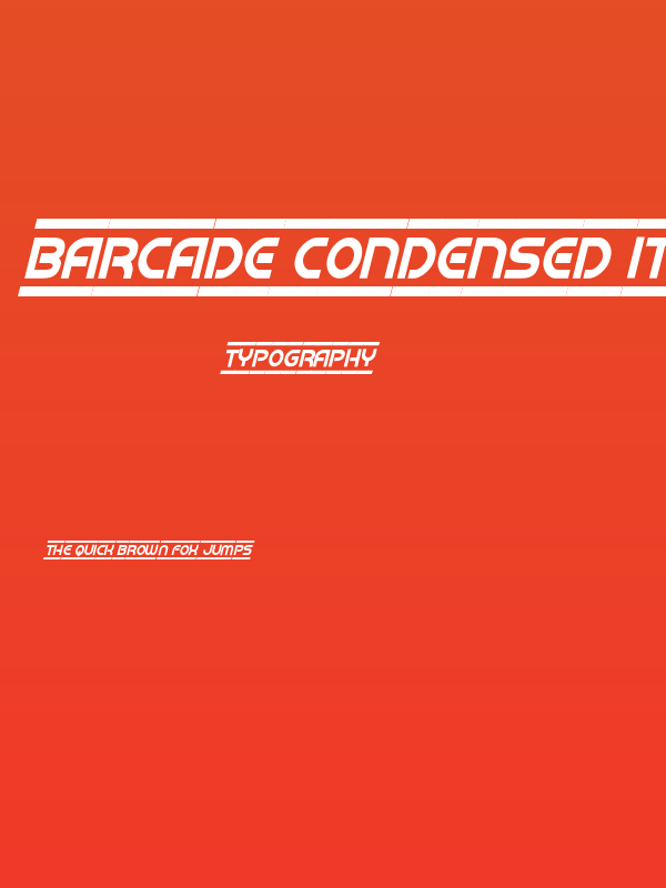 Barcade Condensed Italic Poster