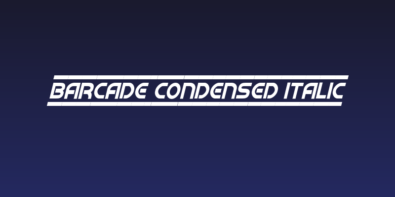 Barcade Condensed Italic Social Header
