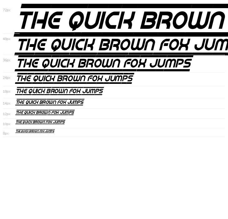 Barcade Condensed Italic Waterfall