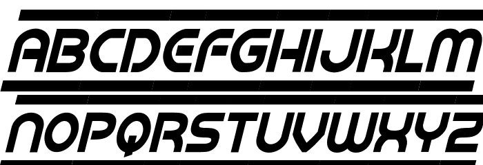 Barcade Condensed Italic Font LOWERCASE