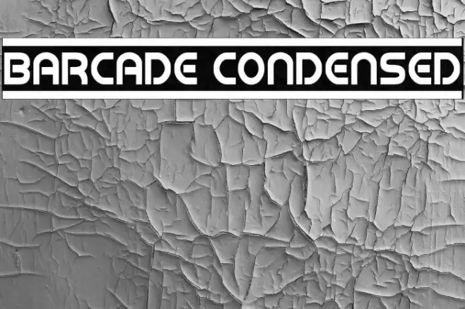 Barcade Condensed خط examples