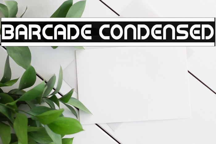 Barcade Condensed Font examples