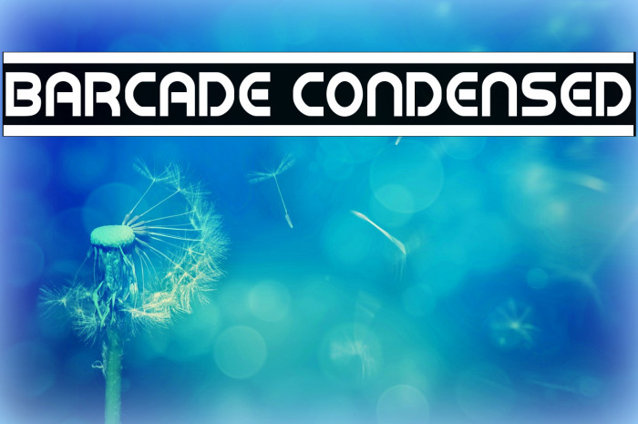 Barcade Condensed Font examples