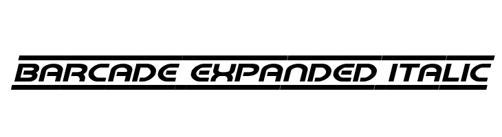 Barcade Expanded Italic フォント