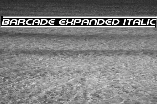 Barcade Expanded Italic Example 2