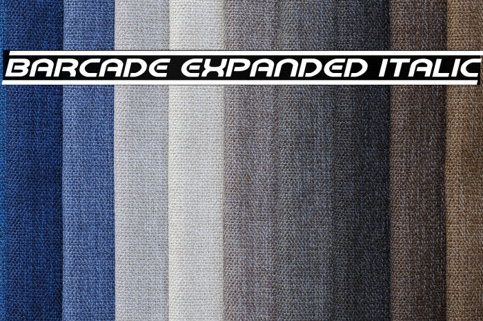 Barcade Expanded Italic Font examples