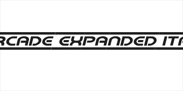 Barcade Expanded Italic Logo