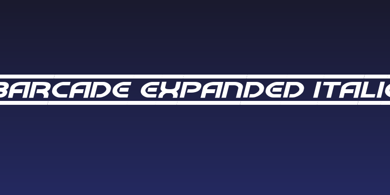 Barcade Expanded Italic Social Header
