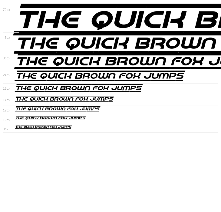 Barcade Expanded Italic Waterfall