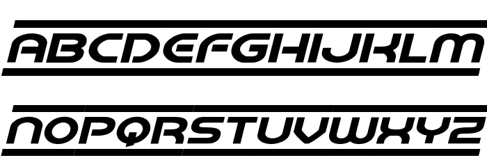 Barcade Expanded Italic Font LOWERCASE