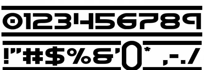 Barcade Expanded Font OTHER CHARS