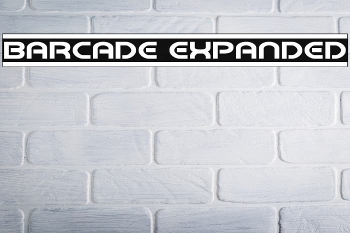 Barcade Expanded Fonte examples