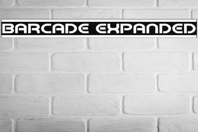 Barcade Expanded Font examples
