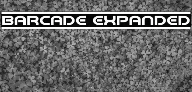 Barcade Expanded Font examples