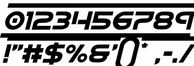 Barcade Italic Font OTHER CHARS