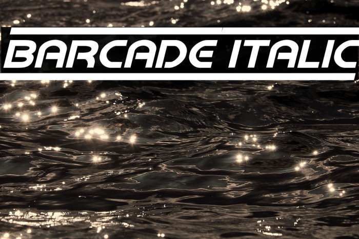 Barcade Italic Font examples