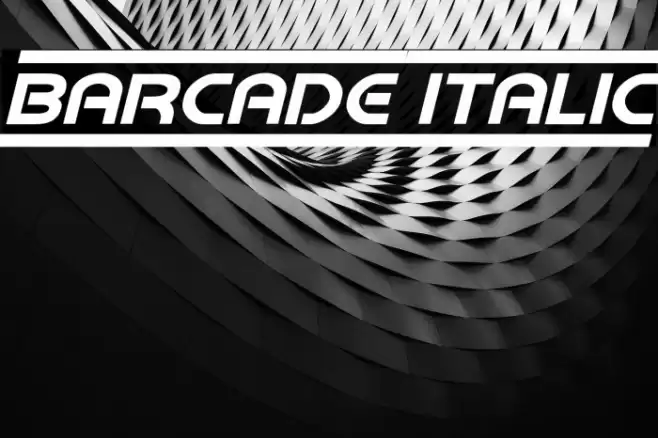 Barcade Italic Font examples